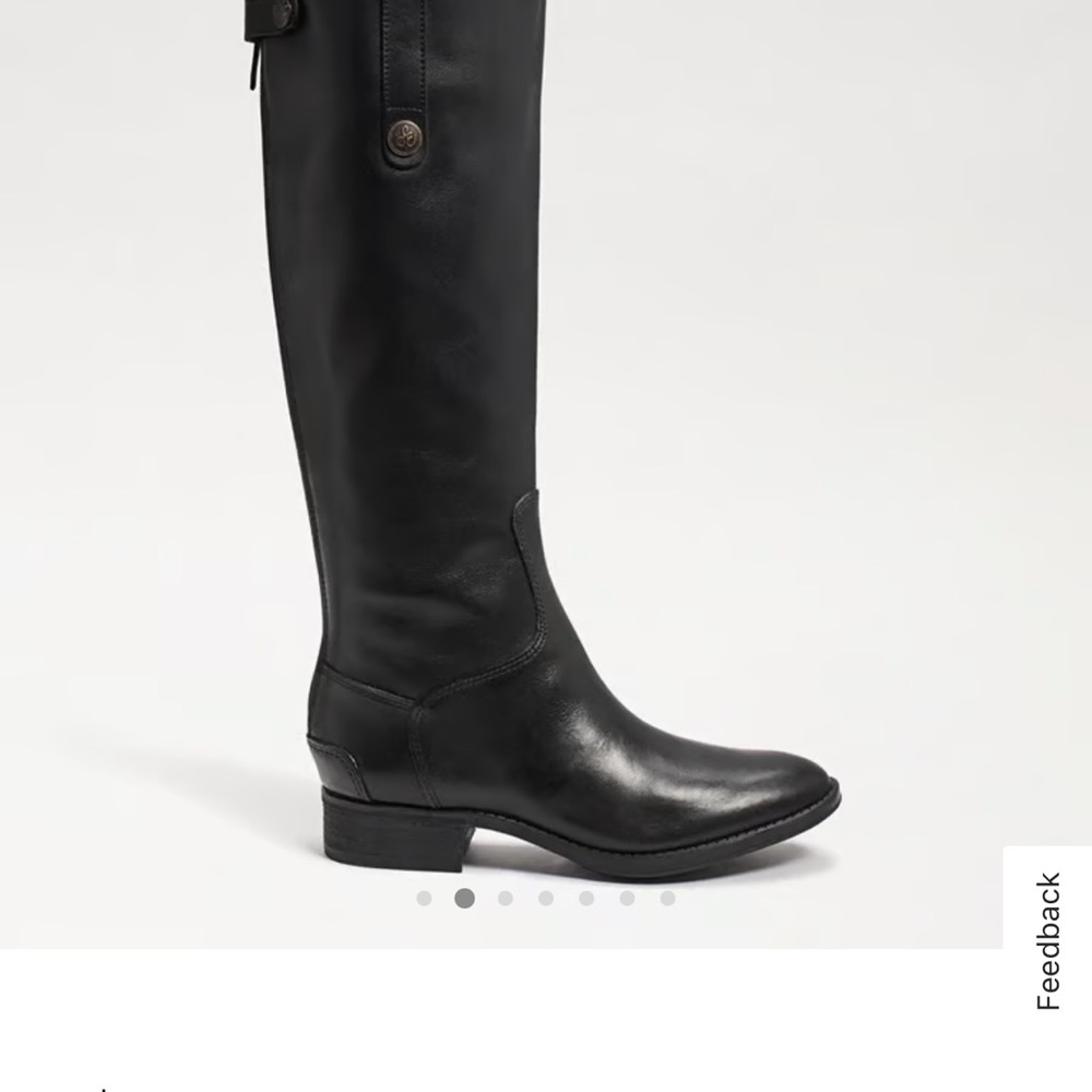 Sam Edelman Black Leather Over-the-Knee Riding Boots